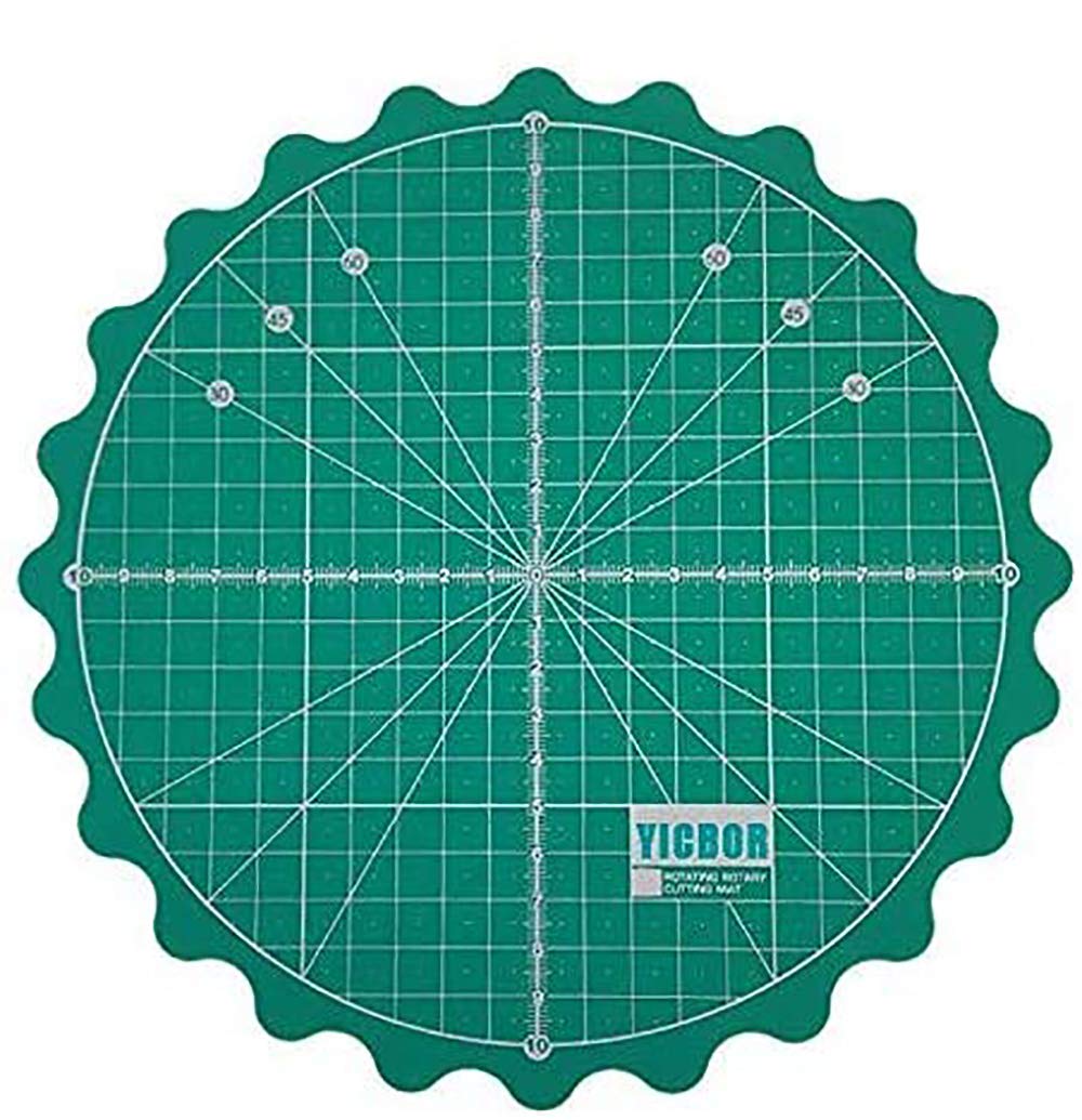 YICBOR Self Healing Rotary Cutting Mat for Office School Supplies Quilting, Paper Craft, Clay Craft, Art Craft (Green)