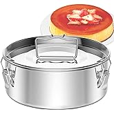 puluru Flan Pan Flanera Mold, Stainless Steel Flan Mold with Lid - Flan Maker for 6 Quart Instant Pot