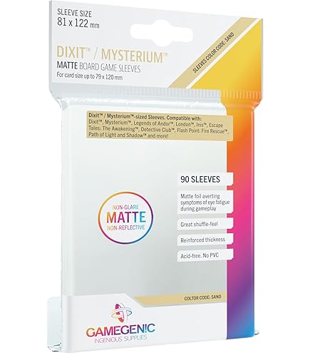 Hero Realms Sleeves  Matte Clear 60 CT  Hero Realms Deck Building Game Card  Sleeves