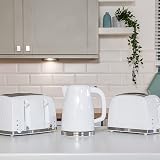 Russell Hobbs Honeycomb 4 Slice Toaster White Textured 1500W 6 Browning view 9