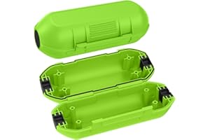 AFFLAT 2 Pack Extension Cord Cover Outdoor, IP54, Connection Box to Protect Outdoor Outlet, Plug, Christmas Holiday Decoration Light, Green