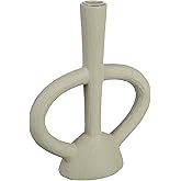Modern Sculptural Taper Candle Holder, Ivory