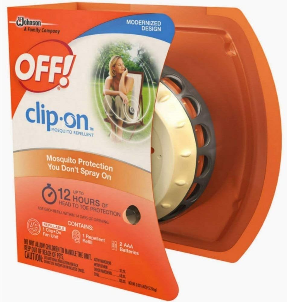 OFF ClipOn Mosquito Bug Repellent Fan Circulated With Refill NEW