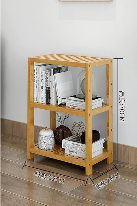 Amazon 本棚 組み合わせ多層キッチン浴室居間トイレ床立つ竹棚 F 52x29x70cm x11x28 本棚 オンライン通販