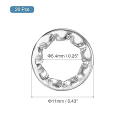 uxcell M6 20Pcs Internal Tooth Washers, 304
