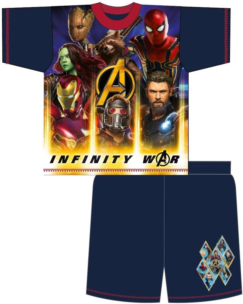 Marvel Avengers Kids Boys Infinity War Shortie Pyjamas, Navy, 5/6