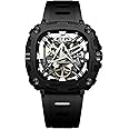 CIGA Design Automatic Watch - X Series Eye of Horus Mechanical Skeleton Watch Bioceramic Case Square Waterproof with Silicone Strap for Men and Women Gift, Analog Display Timepiece