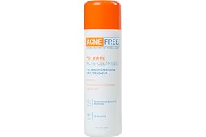AcneFree Acne Free Oil-Free Cleanser, Benzoyl Peroxide 2.5% with Glycolic Acid to Prevent and Treat Breakouts Unscented, 8 Fl Oz