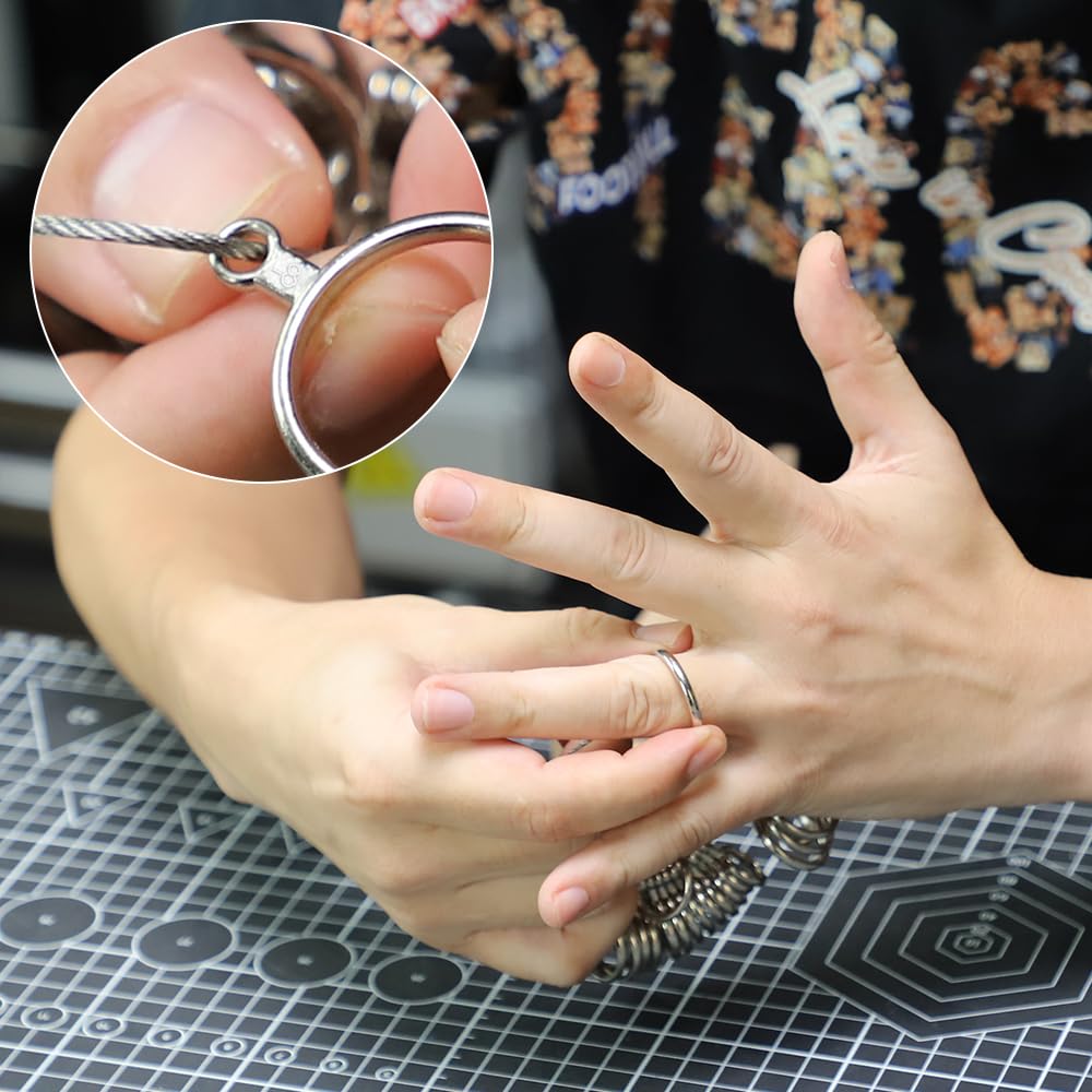 Ring Sizer Measuring Tool Metal Ring Mandrel Ring Measurer and Ring Sizer Women Men Ring Sizing Kit Finger Ring Size Measure Jewelry Measurement