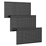 TORACK 3 pcs Metal Pegboard Panels for Wall Garage