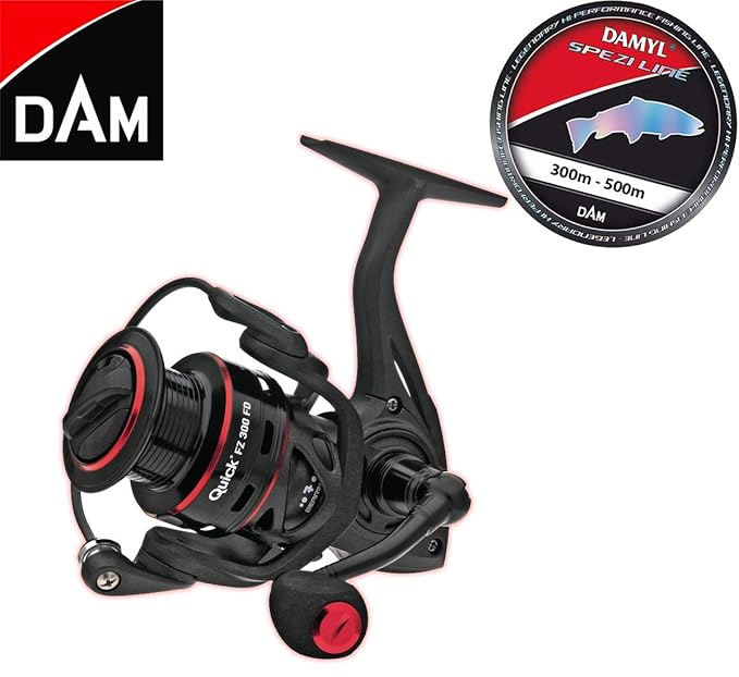 Dam Quick FZ 400 FD Spinnrolle mit Frontbremse und gratis Damyl SpeziLine Schnur