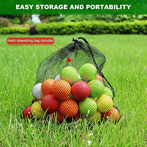 40 Pack Foam Golf Practice Balls - Realistic Feel and Limited Flight Training Balls for Indoor or Outdoor (5 Color, 8 Pack of Each Color)