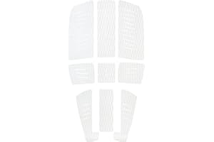 OITRCSS Surfboard Traction Pads Set, 9 Pieces EVA Pads for Front and Back, Adjustable with 3 Adhesive, Fits All Board Sizes (Black-A)