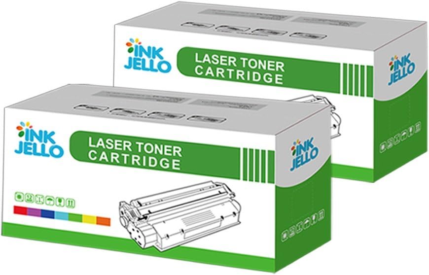 InkJello Compatible Toner Cartridge Replacement for Brother DCP-7055 DCP-7055W HL-2130 HL-2132 HL-2135W TN2010 (Black, 2-Pack)