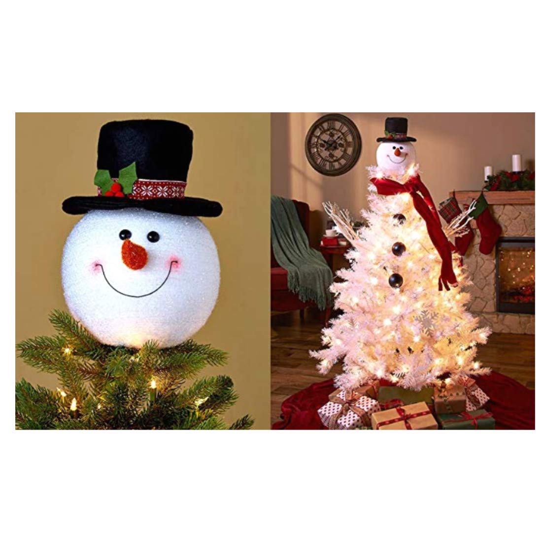 Knl Store Frosty Snowman Top Hat Christmas Tree Topper Decor
