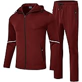 Rdruko Men's Track Sweat Suits 2 Piece Set Sweatsuits Tracksuits Jogging Workout Gym Athletic Suits with Hood