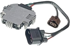 A-Premium Engine Radiator Cooling Fan Control Module Compatible with Volkswagen Jetta, Golf, Passat, Tiguan, Beetle, Eos, CC,