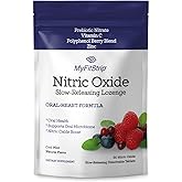 MyFitStrip Nitric Oxide Lozenges - Oral Health & Cardiovascular Support - Prebiotic Nitric Oxide, Vitamin C, Polyphenol-Rich Berry Blend, and Zinc - 30 Cool Mint