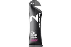 Neversecond C30 Energy Gel, Performance Nutrition & Hydration, Never2 Energy Gel for Ultra Triathlons, Cycling & Marathons (Passion Fruit Flavor, 12-Count Pack)