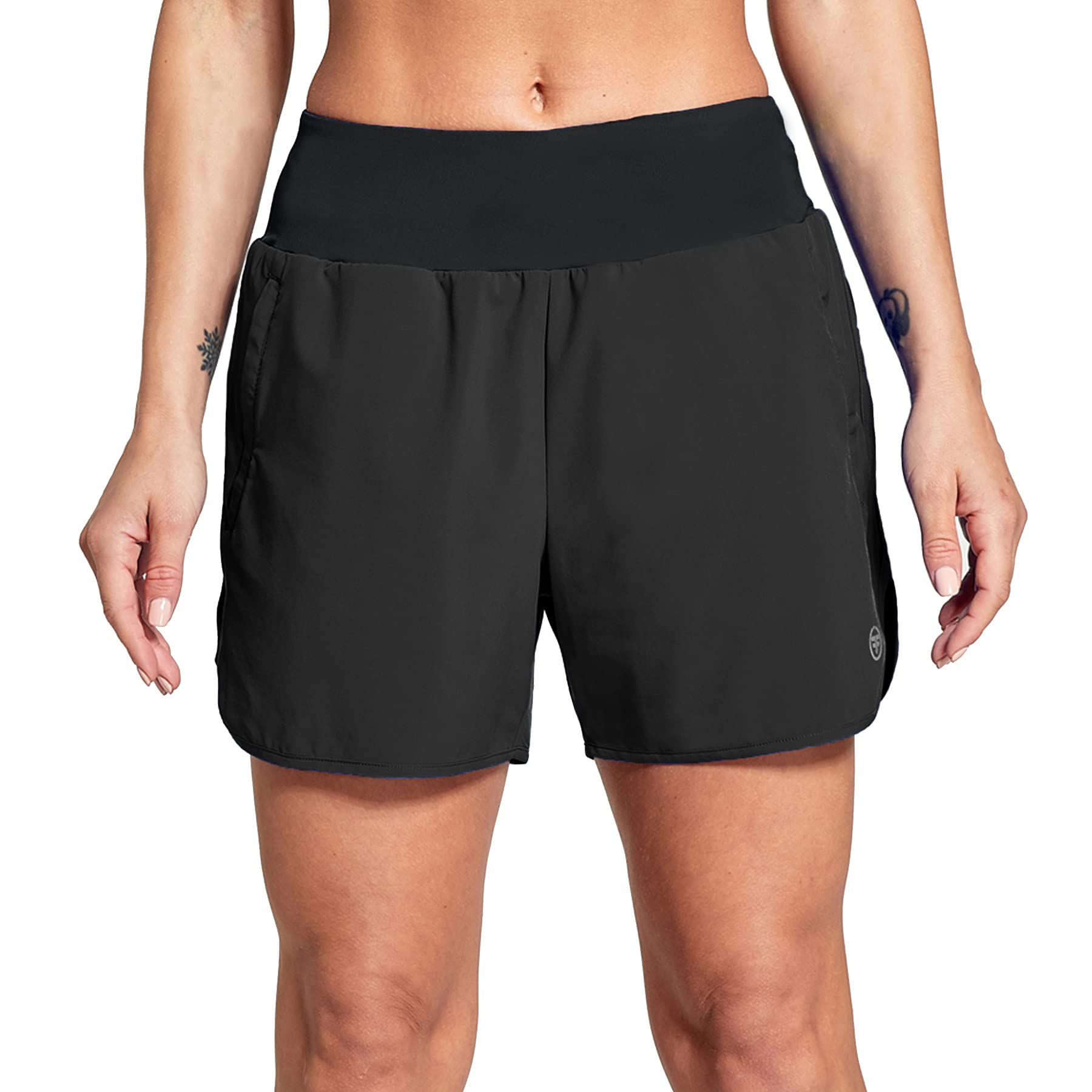 ChinFun Running Shorts for Women 7 Inches Quick Dry Breathable Workout Athletic Gym Sports Shorts with Zipper Pockets