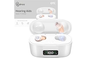 WUVEE OTC Hearing Aids for Seniors, Hearing Amplifiers Devices Rechargeable with Noise Cancelling, Superior Sound Quality for Women Men Hearing Loss, Auto On/Of