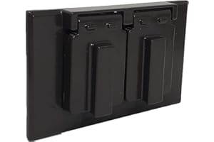 Sealproof 1-Gang Duplex Horizontal Weatherproof Outlet Cover, Single Gang Duplex Electrical Power Receptacle Protector, UL Listed, Bronze