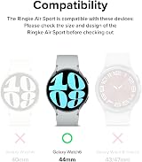 Ringke Air Sports Case for Samsung Galaxy Watch 6 44mm Warm Gray TPU Protective view 2