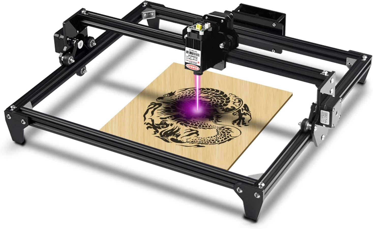 TOTEM 7500MW Desktop Laser Engraver Portable Engraving Carving Machine Mini Carver DIY Laser Logo Mark Printer for Metal Engraving and Deep Wood Engraving and Fast Cutting