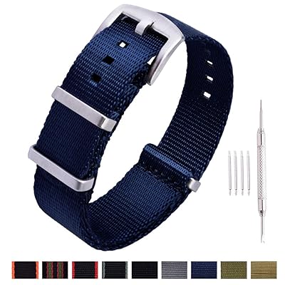 Ritche NATO Watch Strap with Heavy Buckle 18mm 20mm 22mm Premium Seat Belt Nylon Watch Bands for Men Women