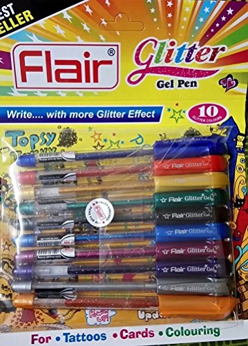 Flair Xtra Sparkle Gel Pens 10 Colors (Pack of 20 Liberia Ubuy