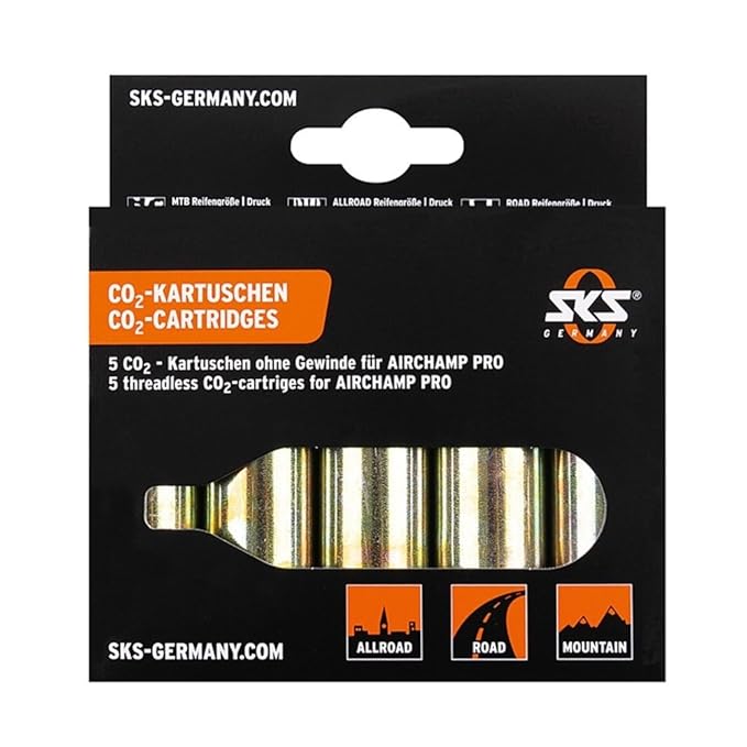 SKS CO2-patronen 5er-set Patronen für Airchamp Pro, gold, 10002