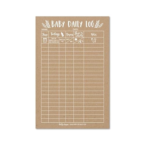 Newborn Baby Log Tracker Journal Book, Infant Daily Schedule