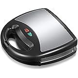 Waffle Maker, 750W Waffle Maker Machine, Small Waffle Iron Perfect for Families and Individuals, Adjustable Temperature Contr