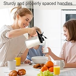 32oz Glass Pitcher with Lid & V-shaped Pour Spout
