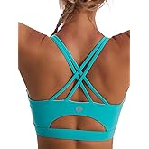 RUNNING GIRL Sports Bras for Women,Padded Sports Bra Tank Top Sexy Crisscross Back High Impact Longline Workout Yoga Bra