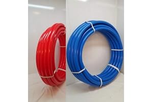 BADGER INSULATED PIPE 1/2" 200' Total~100' RED&100' Blue Certified Non-Barrier PEX Tubing