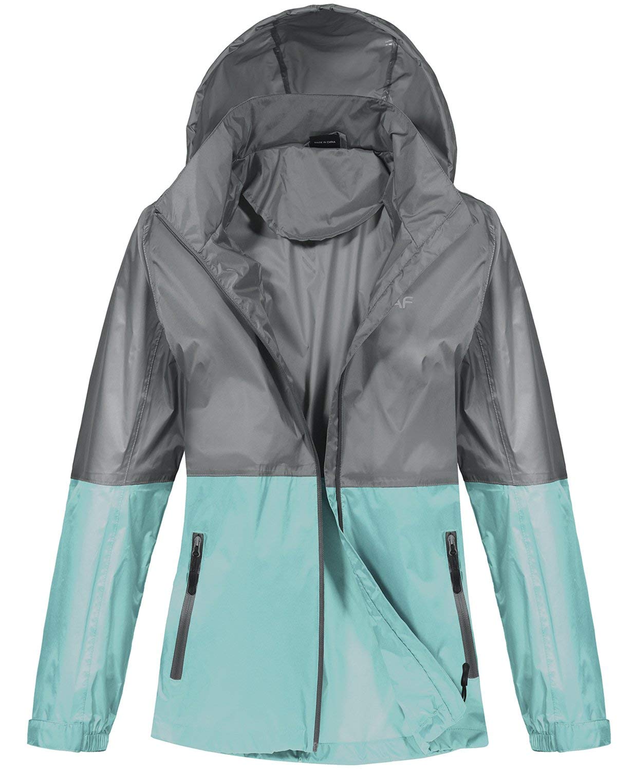 BALEAF Women’s Weatherproof Thin Hooded Rain Jacket Outdoor Windbreaker