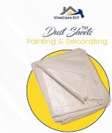 ViraCare Laminated Cotton Dust Sheet 12x9 ft Paint Drop Cloth Reusable view 6