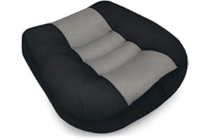 KIMISS Car Booster Seat Cushion, Booster Seat Cushion Heightening Height Boost Mat Driver Booster Seat Car Seat Cushion Portable (DarkGrey)