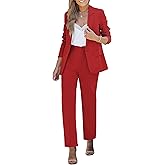luvamia Women's Two Piece Sets Pants Suits Dressy Business Casual Outfits Professional Blazer Pantsuits Set Work Office