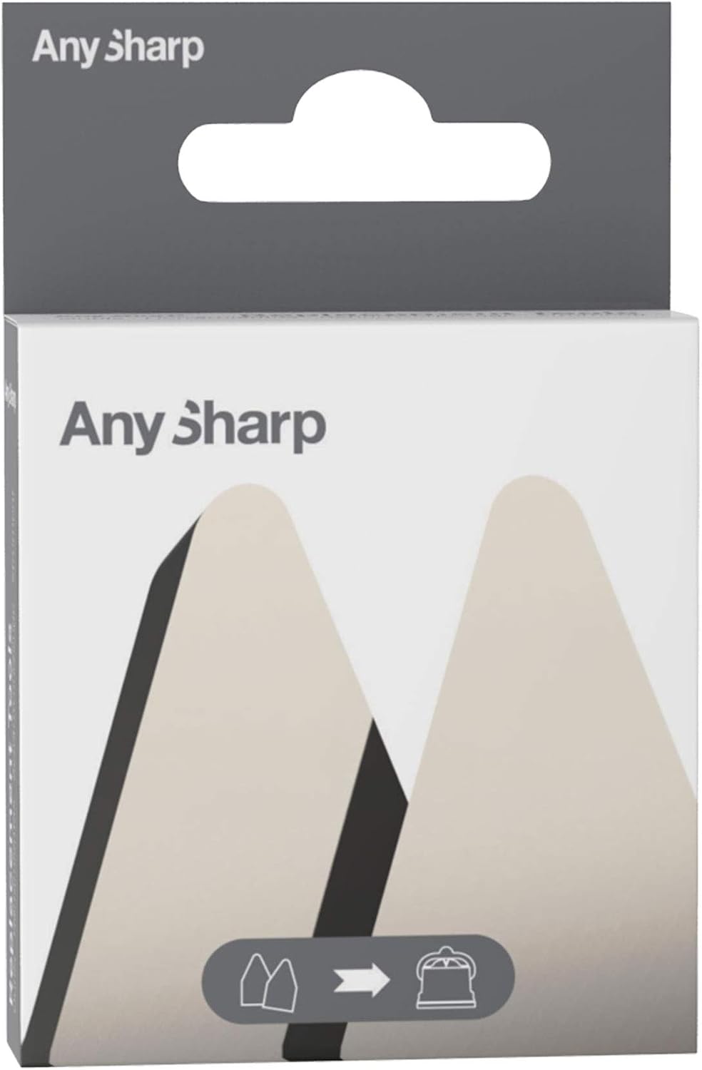 Replacement Tools for AnySharp World's Best Knife Sharpener with PowerGrip, Silver