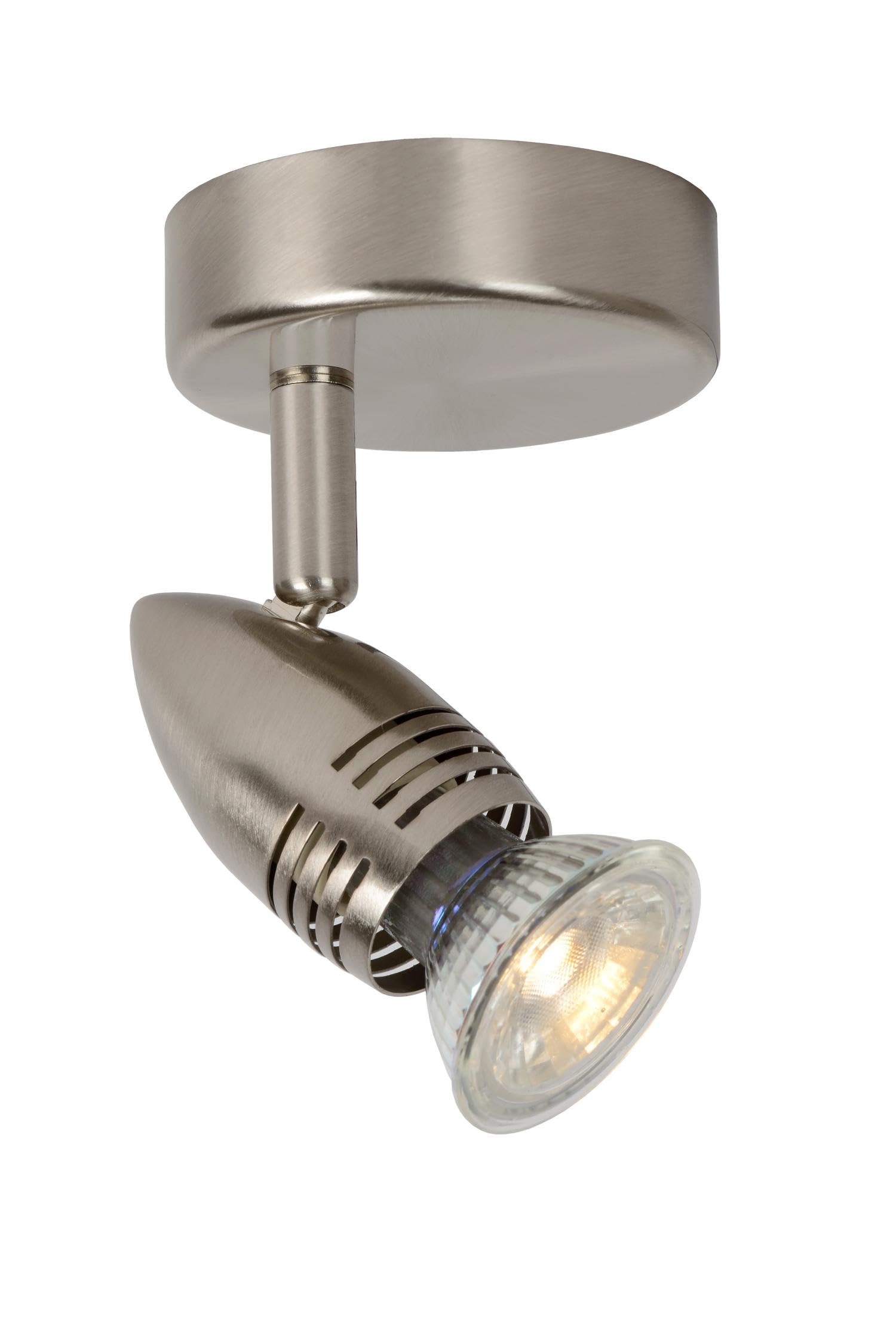 LUCIDE Caro-LED - Ceiling Spotlight - Ø 9 cm - LED - GU10-1x5W 2700K - Satin Chrome