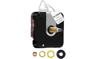 DEEWISH Large Wall Clock 12888 Movement Replacement, I Shaft High Torque Clock Parts, Quartz Clock Mechanism Battery Operated, Giant Wall Clock Motor Repair DIY (DW-12888-I, No Hands)