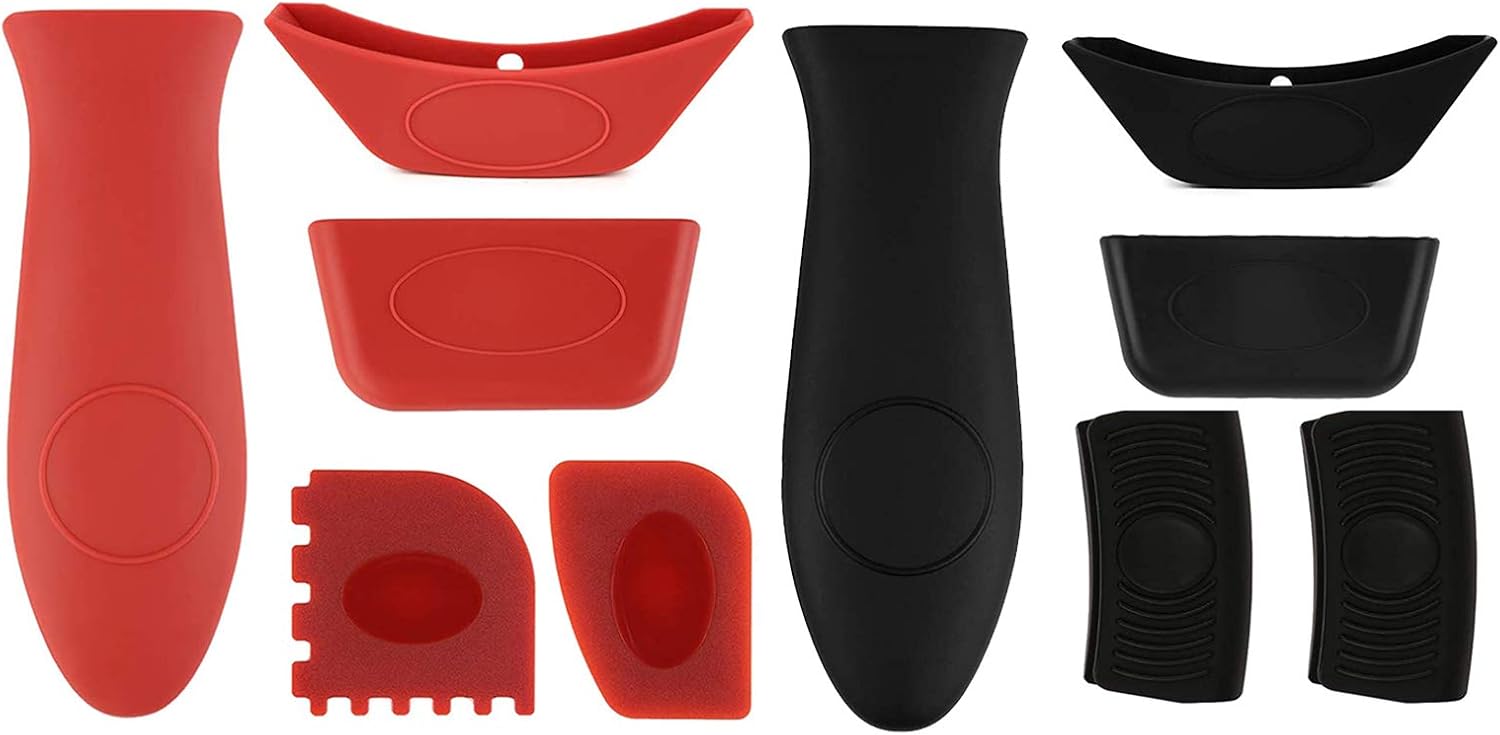 Silicone Pot Handle Holder Cast Iron Skillet Holders Cover