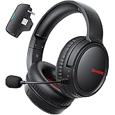 BINNUNE Wireless Gaming Headset for Xbox Series X|S & Xbox One, Low Latency Wireless + Bluetooth, Flip-to-Mute Noise Cancelling Mic, 50mm Drivers, 40H Battery, Over-Ear Headphones