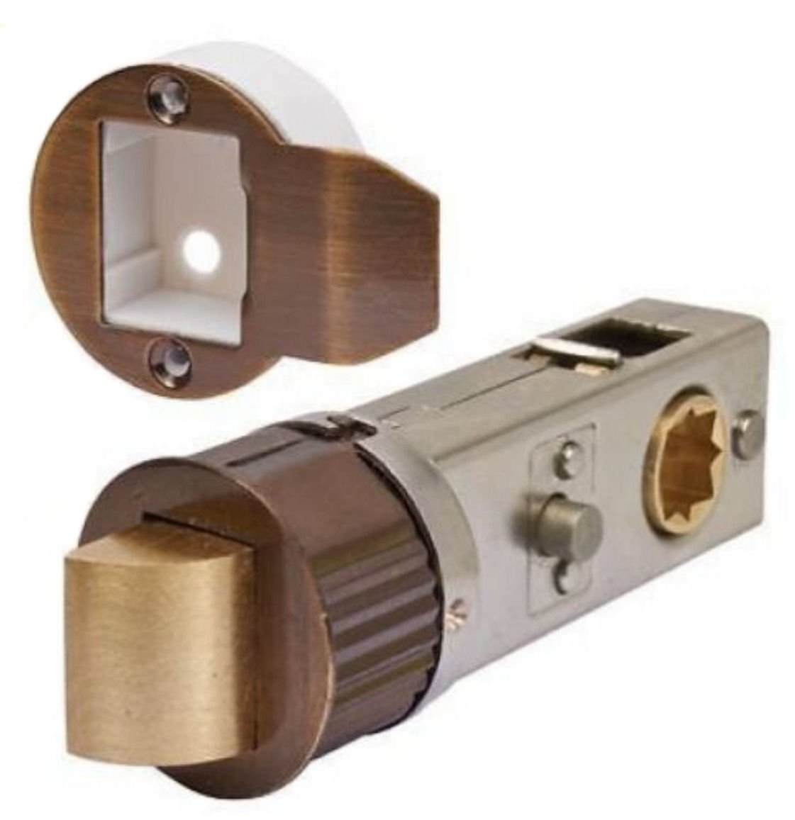 Excel DH2296 76mm Privacy Smartlatch Tubular Latch, Antique Brass — image 1