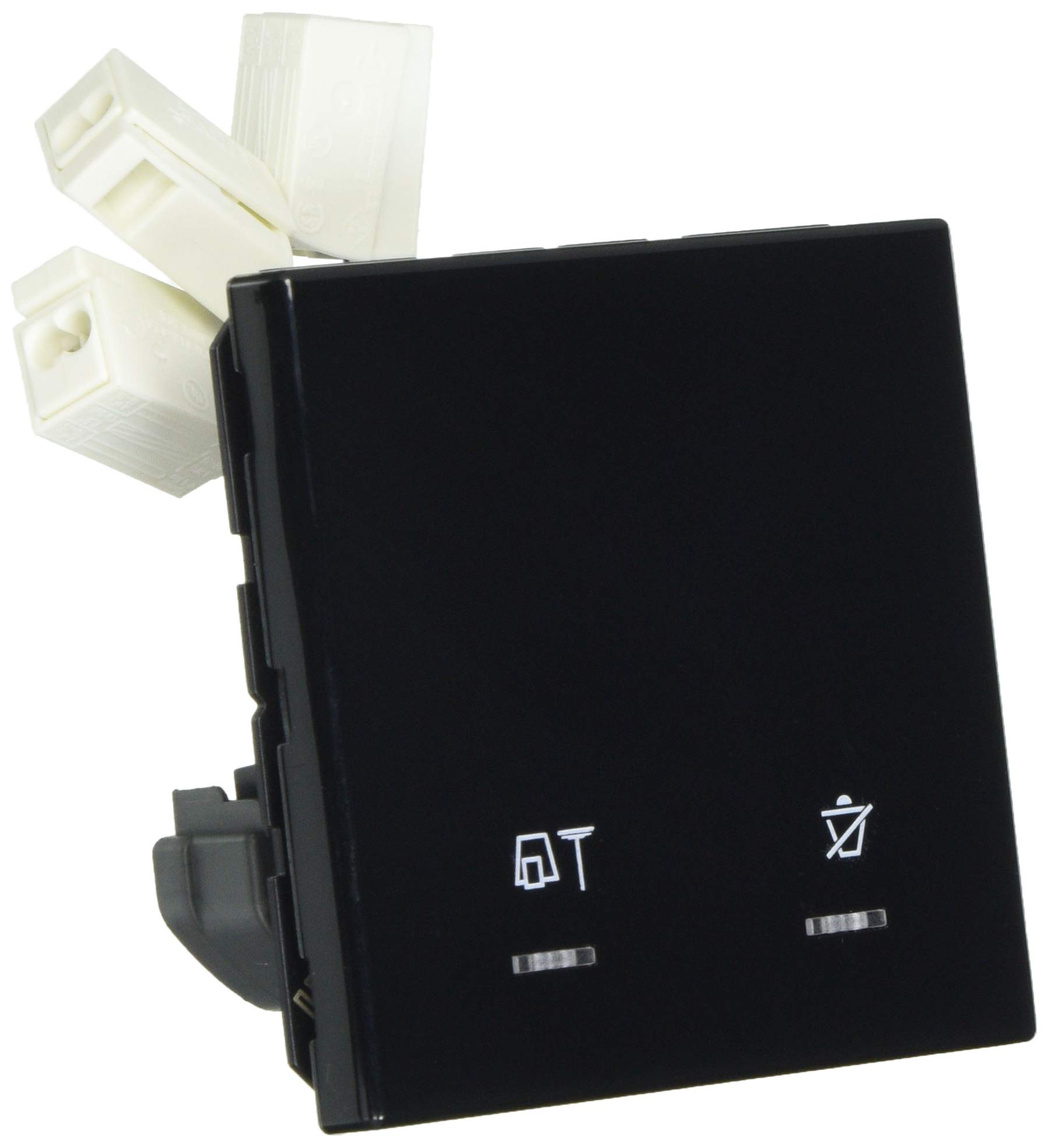 Hotel Plate with LED Device 230 V, Outdoor Room Black