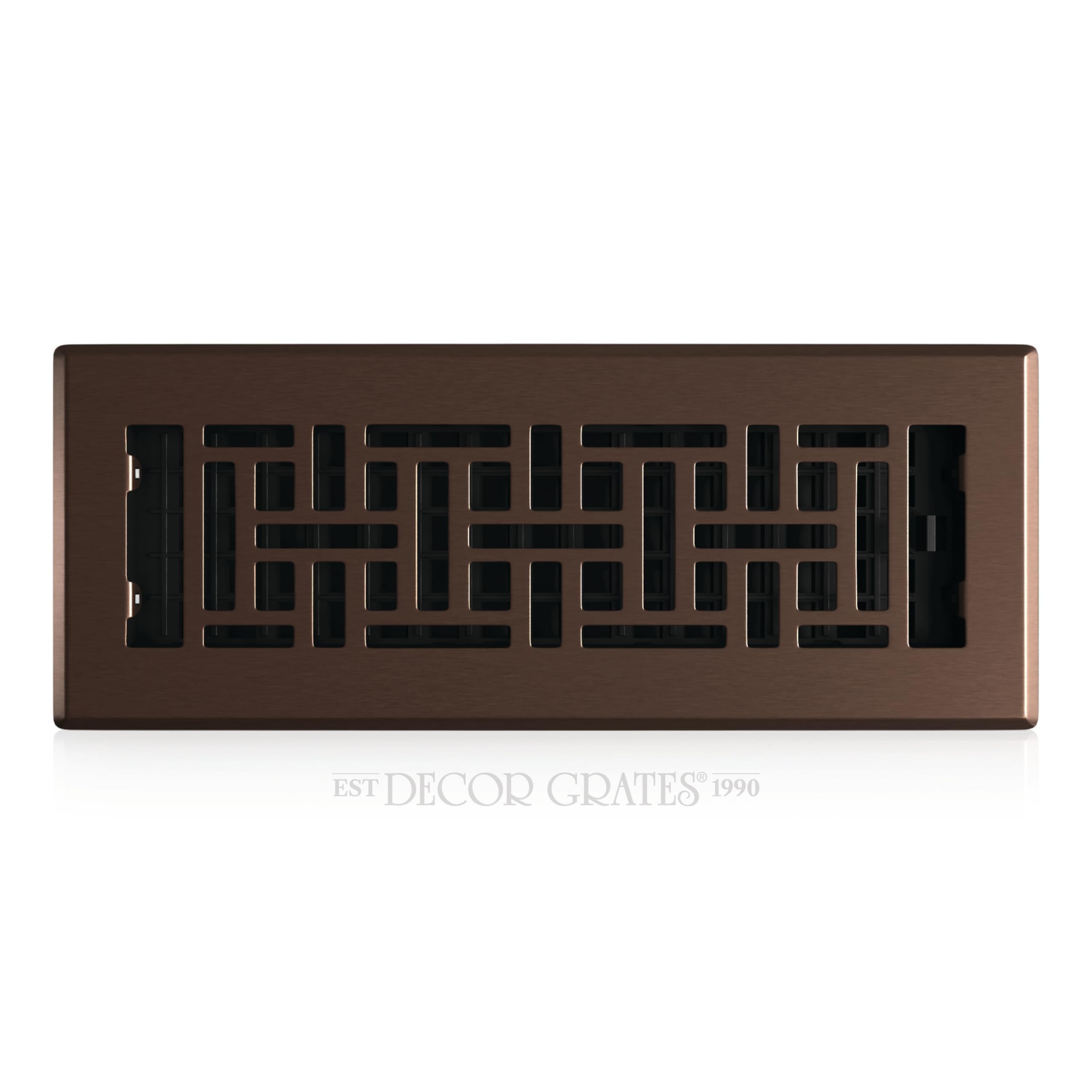 Decor Grates AJH310-RB Oriental Floor Register, Rubbed Bronze Finish, 3x10 — image 1