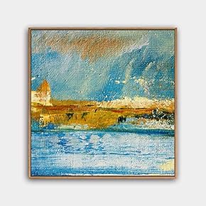 Framed Canvas Wall Art Modern Texture Painting Canvas Prints Home Artwork Decoration for Living Room,Bedroom - 16x16 inches