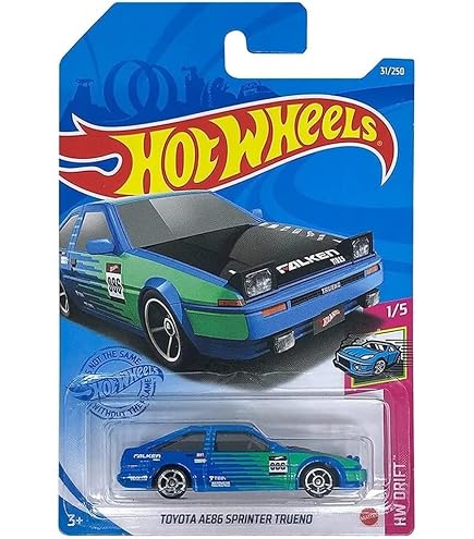 Amazon.com: Hot Wheels Toyota AE86 Sprinter Trueno, [Black] 31/250